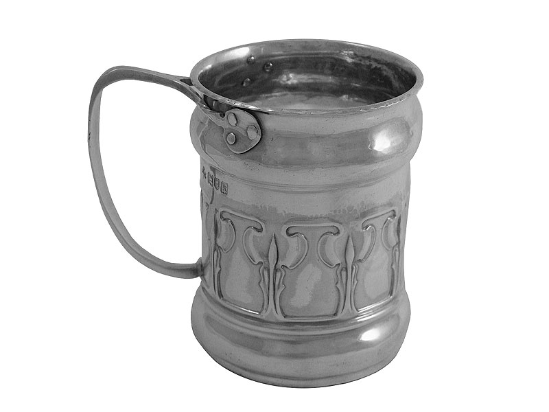 Art Nouveau Silver Child s Mug 1905